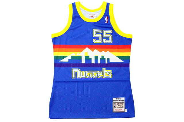 MITCHELL & NESS AUTHENTIC MESH JERSEY NBA (DENVER NUGGETS 1991-92/DILEMBE MUTOMBO: BLUE)ミッチェル&ネス/スローバックバスケットゲームジャージ/ブルー