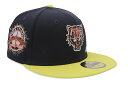 NEW ERA x HAT CLUB x JAETIPS FOREVER DETROIT TIGERS 59FIFTY FITTED CAP (TIGERS STADIUM CUSTOM SIDE PATCH/GREY UNDER VISOR/NAVY YELLOW)ジェーティップス/ニューエラ/フィッテッドキャップ/ネイビー イエロー/ツバ裏グレー