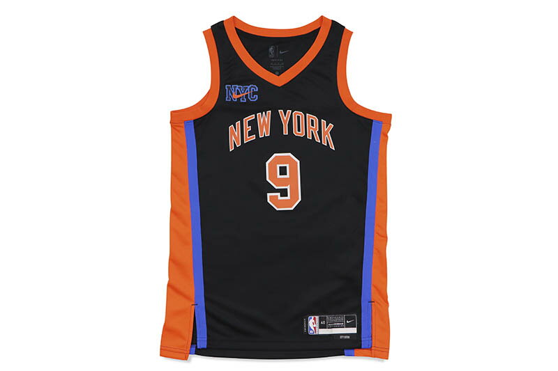 NIKE DRI-FIT NBA SWINGMAN JERSEY (DO9603-012:RJ BARRETT NEW YORK KNICKS CITY EDITION/BLACK)ナイキ/ニューヨークニックス/スウィングマンジャージー/ブラック ブルー オレンジ