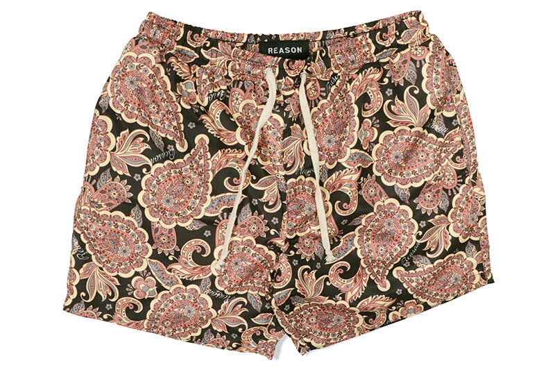 REASON CLOTHING PAISLEY PRINT SHORTS (SH01-020:BLACK)リーズンクロージング/ショーツ/ブラック