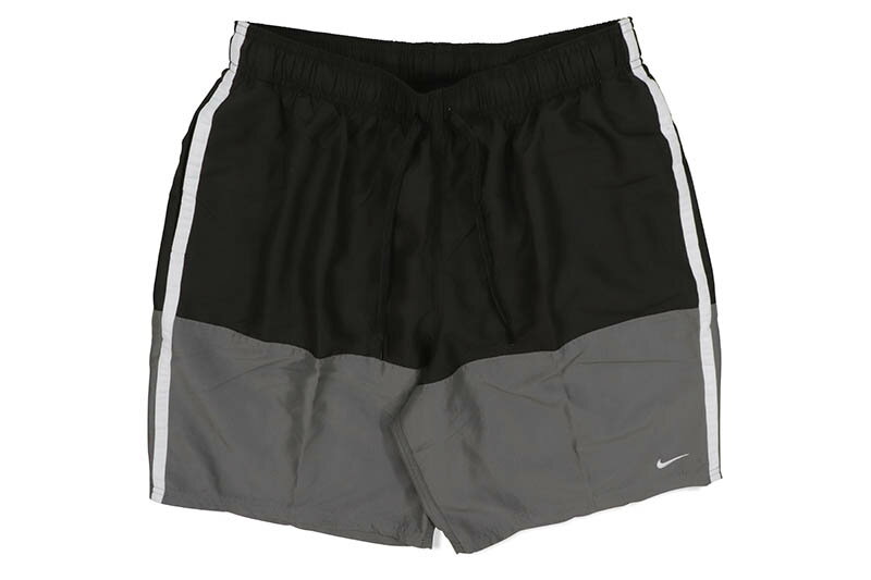 NIKE STANDARD 9 SPLIT VOLLEY SHORT SWIM TRUNK (NESSA568-010:BLACK/GREY/WHITE)ナイキ/スイムショーツ/ブラックグレーホワイト