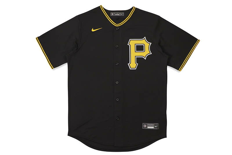 NIKE MLB PITTSBURGH PIRATES REPLICA BASEBALL JERSEY (T770-PTB3-PTB-XV3:BLACK)ナイキ/ベースボールジャージ/ピッツバーグパイレーツ/ブラック イエロー