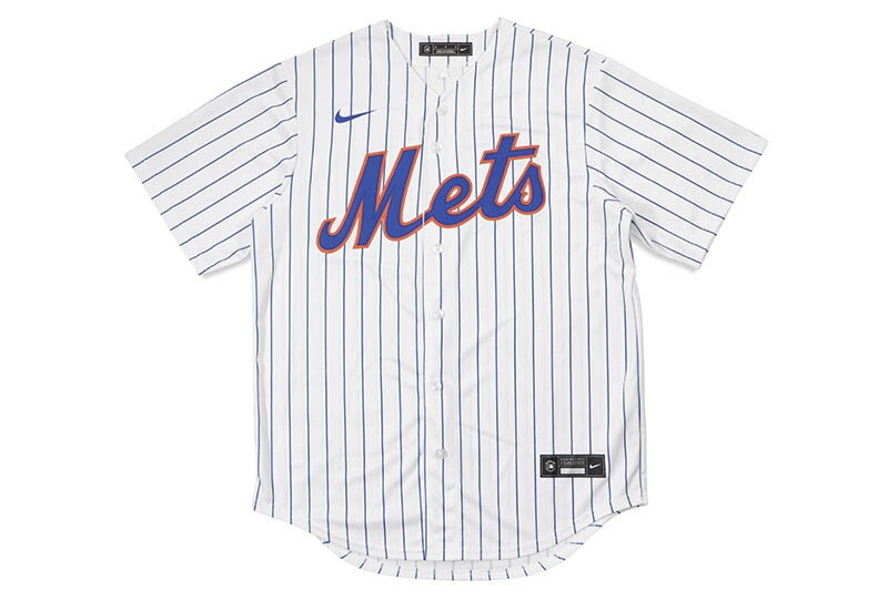 NIKE MLB NEW YORK METS REPLICA BASEBALL JERSEY (T770-NMW1-NME-XV1:WHITE STRIPES)iCL/x[X{[W[W/j[[Nbc/zCg u[ IW