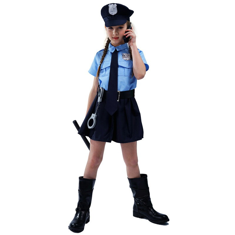 ハロウィン コスプレ 仮装 女の子 ポリス 警察 子供 キッズ ハロウィン衣装 コスチューム 子供服 警察官 警官 仮装 誕生日 プレゼント かわいい 学校 幼稚園 ハロウィン 変装 子供 警官 子供 ハロウィーン 衣装 100 110 120 130 140cm growing-10002729 Growing楽天市場店 サンプル画像2
