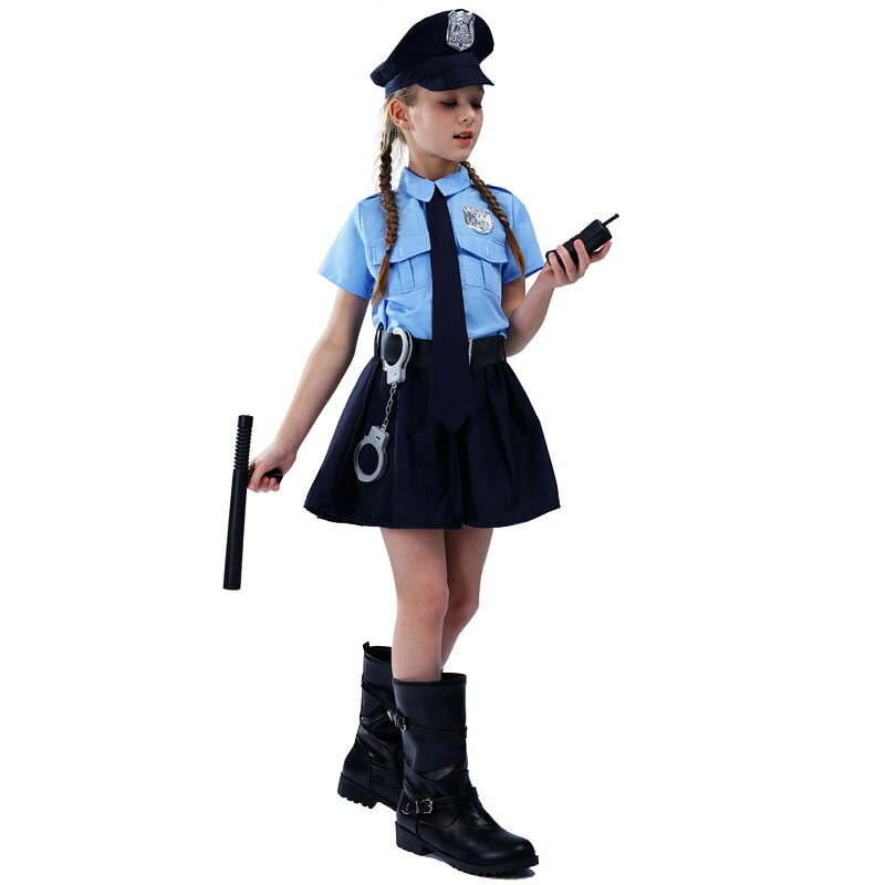 ハロウィン コスプレ 仮装 女の子 ポリス 警察 子供 キッズ ハロウィン衣装 コスチューム 子供服 警察官 警官 仮装 誕生日 プレゼント かわいい 学校 幼稚園 ハロウィン 変装 子供 警官 子供 ハロウィーン 衣装 100 110 120 130 140cm growing-10002729 Growing楽天市場店 サンプル画像3