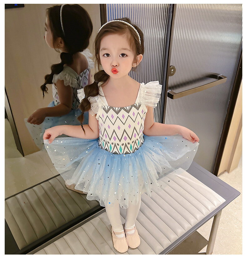バレエ レオタード 子供 キッズ ドレス プリンセス なりきり ワンピース 女の子 半袖ワンピース バレエ用品 バレエレオタード 子供服 ベビー キッズ 女の子 コスチューム コスプレ プリセンスドレス ハロウィン 衣装 100 110 120 130 140cm 2