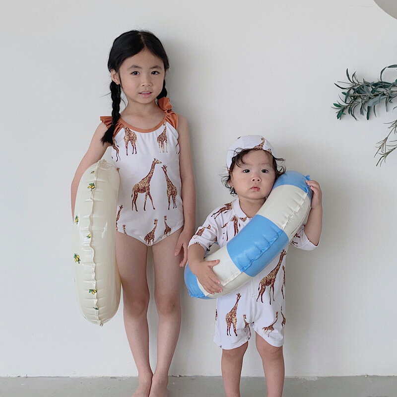 ベビー水着 男の子 キッズ ベビー 水着 UVカット ロンパース 水着 動物 ロンパース...