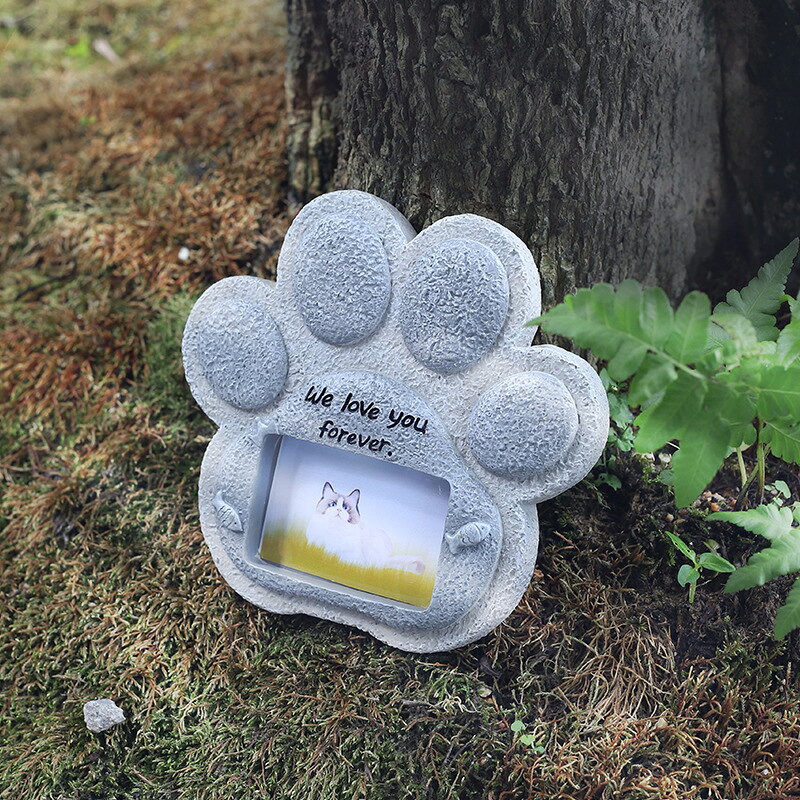 Growing楽天市場店のペット墓石 ペット お墓ペットメモリアグッズ 犬 お墓 墓石 ペット 仏壇写真入れ 庭 屋外 ペットのお墓 樹脂製 ペット墓標 ペット供養 仏壇 ミニ 位牌 小型 記念石ペット犬 猫小動物 写真入れ 仏壇 愛｜アングル3
