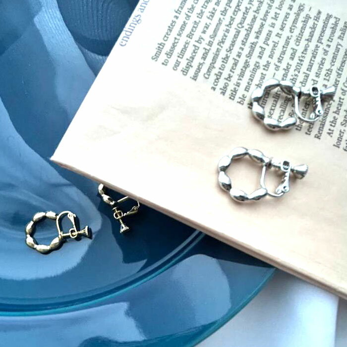 【ネコポス送料無料対象商品】【福袋対象商品】つぶつぶ メタル フープイヤリング イヤリング レディース ピアス シルバー ゴールド ウェーブ フープ メタル アクセサリー 華奢 シンプル プレゼント ギフト メタル 大人カジュアル おしゃれ 可愛い 上品 sore. ソア 送料無料