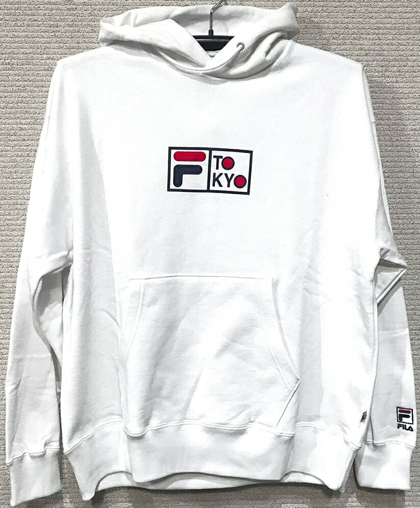 FILA(フィラ) ユニセックス FILA TOKYO プルオーバーフーディ Sweat Hoody パーカー White