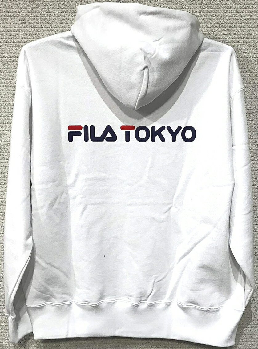 FILA(フィラ) ユニセックス FILA TOKYO プルオーバーフーディ Sweat Hoody パーカー White