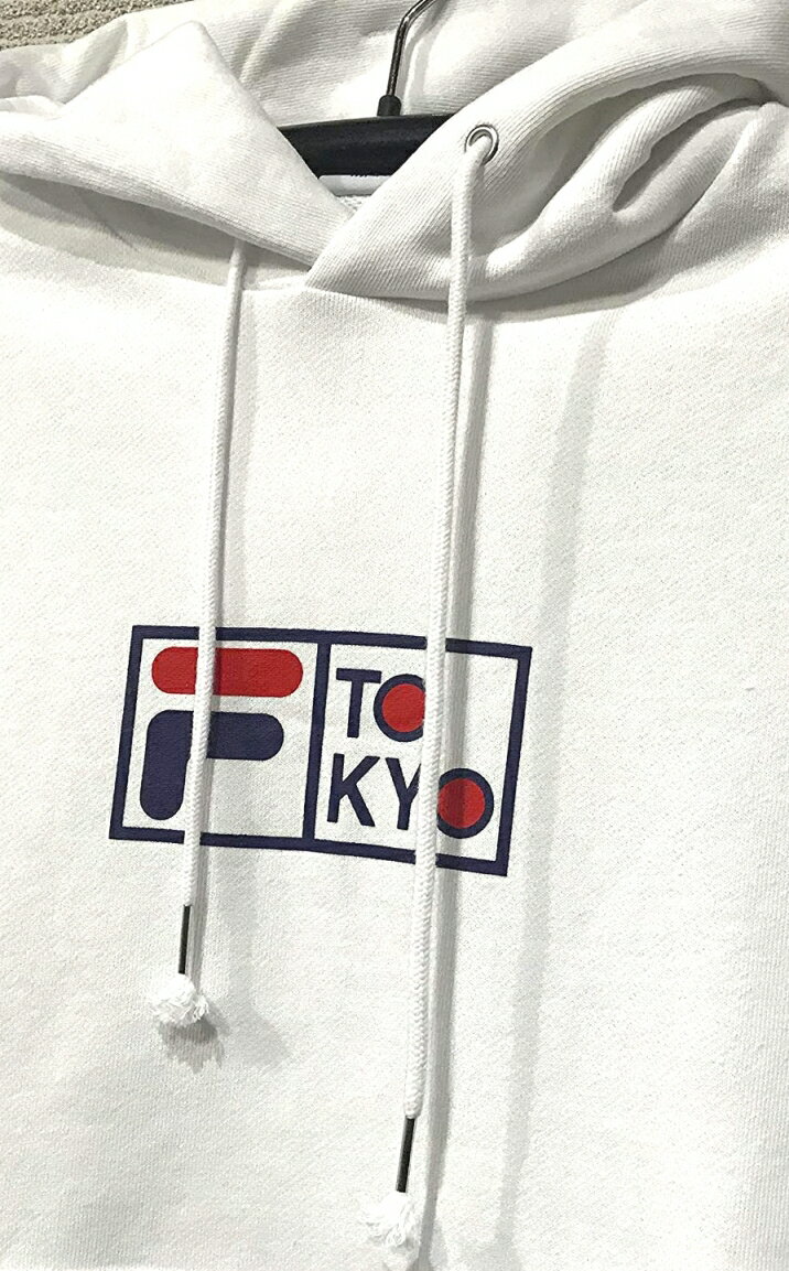 FILA(フィラ) ユニセックス FILA TOKYO プルオーバーフーディ Sweat Hoody パーカー White