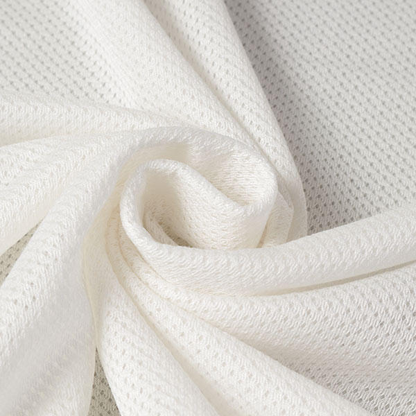 Polyester - 【1m以上/10cm単位】【生地幅：155cm】ポリエステルラッセルメッシュ裏起毛【カラー：白】[ニット生地][服地・生地・布][ホワイト系][TNGP6012]【品番：c0837】