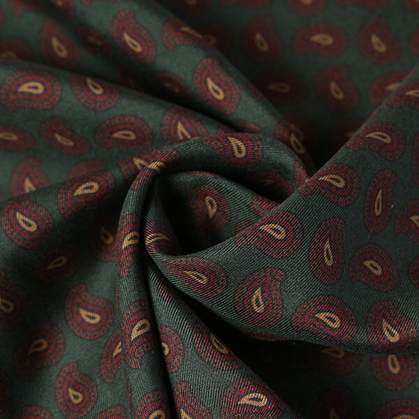 通常価格110円→82円にお値下げ★【1m以上/10cm単位】【生地幅：100cm】シルクビエラペイズリー風幾何プ..