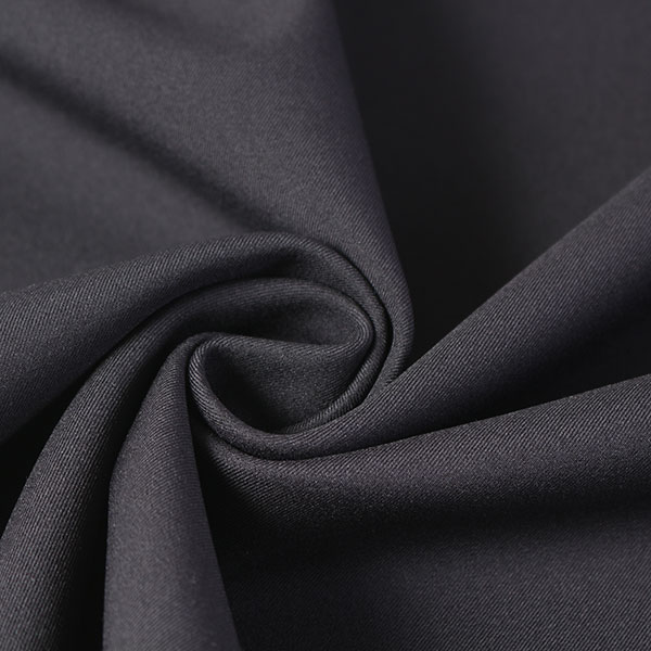 Polyester - 【1m：はぎれ】【生地幅：140cm】ポリエステルダブルクロスストレッチ裏ピーチ【カラー：黒】[無地][服地・生地・布][ブラック系][TNGP6033]【品番：jb0073】