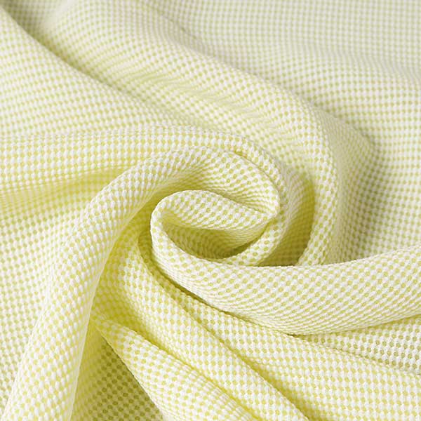 【1m以上/10cm単位】【生地幅：112cm】ポリエステルジャガードチドリ【カラー：黄色】[プリント・チェック][服地・生地・布][イエロー系][TNGP5061]【品番：jc0051】