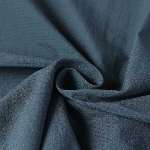 【1m以上/10cm単位】【生地幅：145cm】ポリエステルドビーシャドーチェック【カラー：濃紺】[プリント..