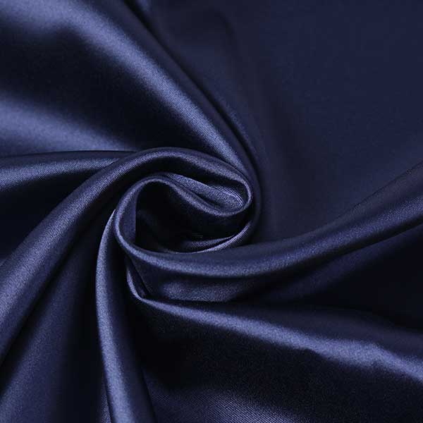 【1m以上/10cm単位】【生地幅：110cm】ポリエステルサテンストレッチ【カラー：紺】[サテン][服地・生..