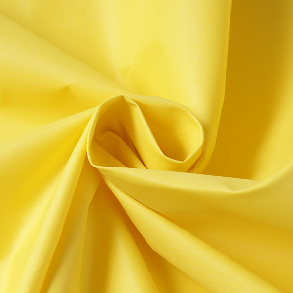 【1m以上/10cm単位】【生地幅：145cm】ポリエステルタフタコーティング【カラー：黄色】[無地][服地・..