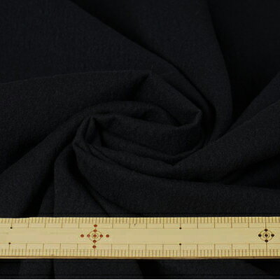 お値下げ★【1m以上/10cm単位】【生地幅：146cm】ウールボイルギャバタンブラー加工【カラー：黒】[無地][服地・生地・布][TNGP3013][BK]【品番：kb0508】
