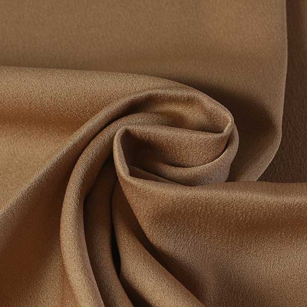 【1m以上/10cm単位】【生地幅：130cm】ポリエステルボイルドビーナシジ【カラー：黄土色】[無地][服地..