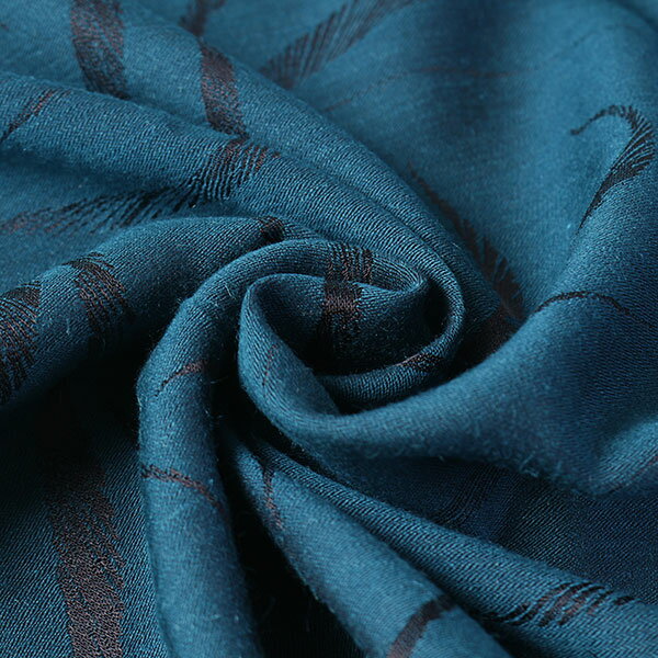 通常価格77円→57円にお値下げ★【1m以上/10cm単位】【生地幅：155cm】コットンレーヨンジャガードリーフ柄【カラー：青】[プリント・植物][服地・生地・布][ブルー系][TNGP5114]【品番：kc0147】