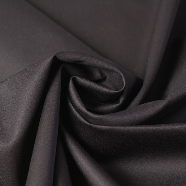 【1m以上/10cm単位】【生地幅：135cm】レーヨンコットンサテンストレッチ【カラー：黒】[サテン][服地・生地・布][ブラック系][TNGP6012]【品番：mb0257】