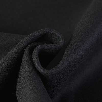 【1m以上/10cm単位】【生地幅：140cm】ウールメルトン【カラー：黒】[無地][服地・生地・布][ブラック..