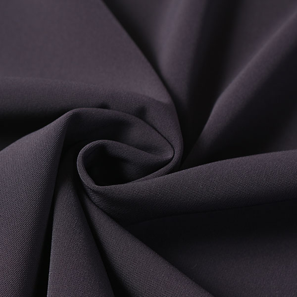 【1m以上/10cm単位】【生地幅：135cm】ポリエステルボイルダブルクロス2WAYストレッチ【カラー：黒】[無地][服地・生地・布][ブラック系][TNGP6022]【品番：mf0064】