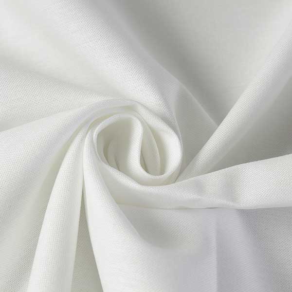 【1m以上/10cm単位】【生地幅：110cm】ポリエステルコットンツイルタンブラー【カラー：白】[無地][服..