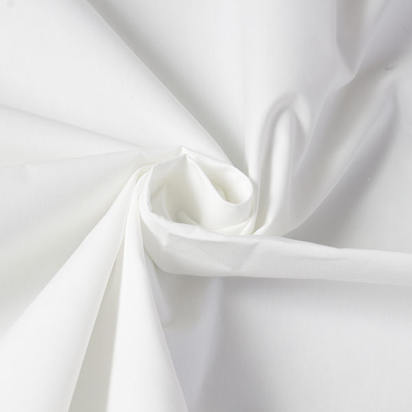 【1m以上/10cm単位】【生地幅：115cm】ポリエステルタフタコーティング【カラー：白】[無地][服地・生..