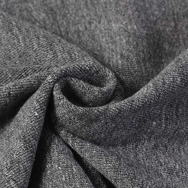 通常価格88円→66円にお値下げ★【1m以上/10cm単位】【生地幅：筒状で1周82cm】TOPあらびき杢コットン針抜きリブニット【カラー：チャコールグレー】[ニット生地][服地・生地・布][グレー系][TNGP4123]【品番：s0252】