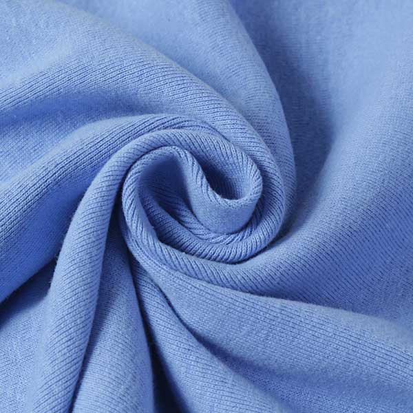 Rakuten - 【1m以上/10cm単位】【生地幅：筒状で1周90cm】コットン針抜きリブニット【カラー：ブルー】[ニット生地][服地・生地・布][ブルー系][TNGP5055]【品番：s0302】