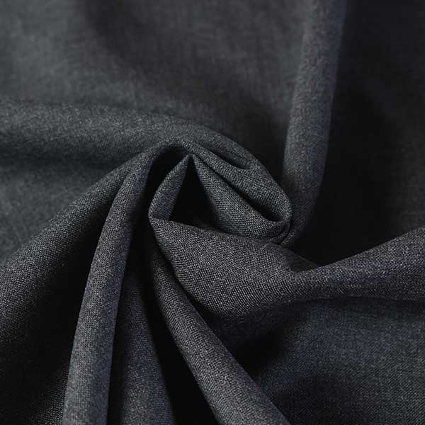 【1m以上/10cm単位】【生地幅：150cm】TOP杢ウール先染シャンブレードビードスキン【カラー：チャコー..