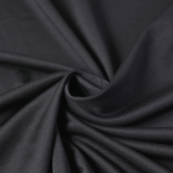 【1m以上/10cm単位】【生地幅：130cm】コットンレーヨン天竺ニット【カラー：黒】[ニット生地][服地・生地・布][ブラック系][TNGP6054]【品番：w0592】