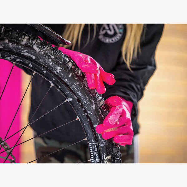 Muc-off DEEP SCRUBBER GLOVES PINK �֥饷�դ��������� �ޥå����� ���� �ݽ� �ޥ���ƥ�Х��� MTB �ȥ쥤��饤�� ������ҥ� ���ƥʥ� ����