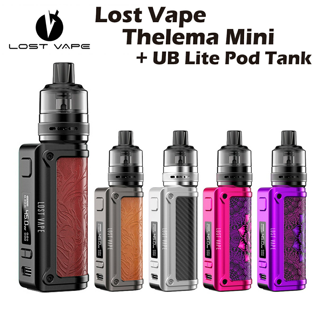 Lost Vape Thelema Mini + UB Lite Pod Tank Kit 45W 1500mAh 3.5ml スターターキット 内蔵バッテリー...