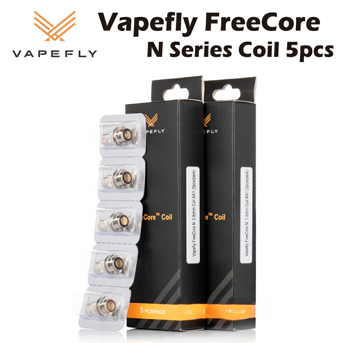 【エントリーでP6倍】Vapefly FreeCore N Nicolas 対応 交換用コイル 5個入 0.8Ω/1.2Ω ベイプフライ ファイヤーコア ニコラス ギャラクシー II 2 Tank Galaxy Kit 爆煙 禁煙 シーシャ 持ち運び おすすめ mtl