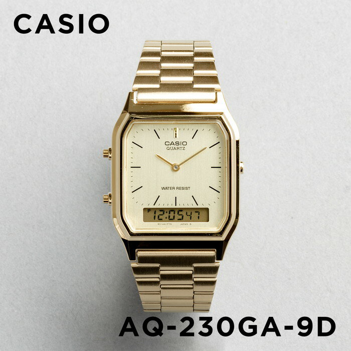 カシオ スタンダード  腕時計 レディース（就活向き） 【10年保証】CASIO STANDARD カシオ スタンダード AQ-230GA-9DMQ 腕時計 時計 ブランド メンズ レディース キッズ 子供 男の子 女の子 チープカシオ チプカシ アナデジ 日付 ゴールド 金 メタル ギフト プレゼント