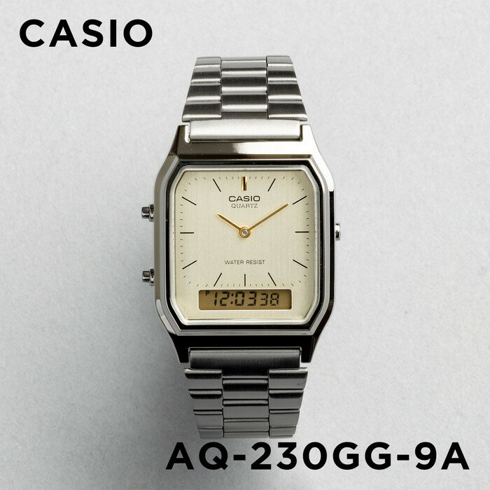 【10年保証】【日本未発売】CASIO STANDARD カシオ スタンダード AQ-230GG-9A 腕時計 時計 ブランド メンズ レディース キッズ 子供 男の子 女の子 チープカシオ チプカシ アナデジ 日付 ゴールド 金 ブラック 黒 海外モデル メタル ギフト プレゼント