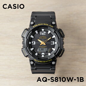 【10年保証】【日本未発売】CASIO STANDARD カシオ スタンダード AQ-S810W-1B 腕時計 時計 ブランド メンズ レディース キッズ 子供 男の子 女の子 チープカシオ チプカシ アナデジ 日付 カレンダー ソーラー 防水 ブラック 黒 海外モデル ギフト プレゼント