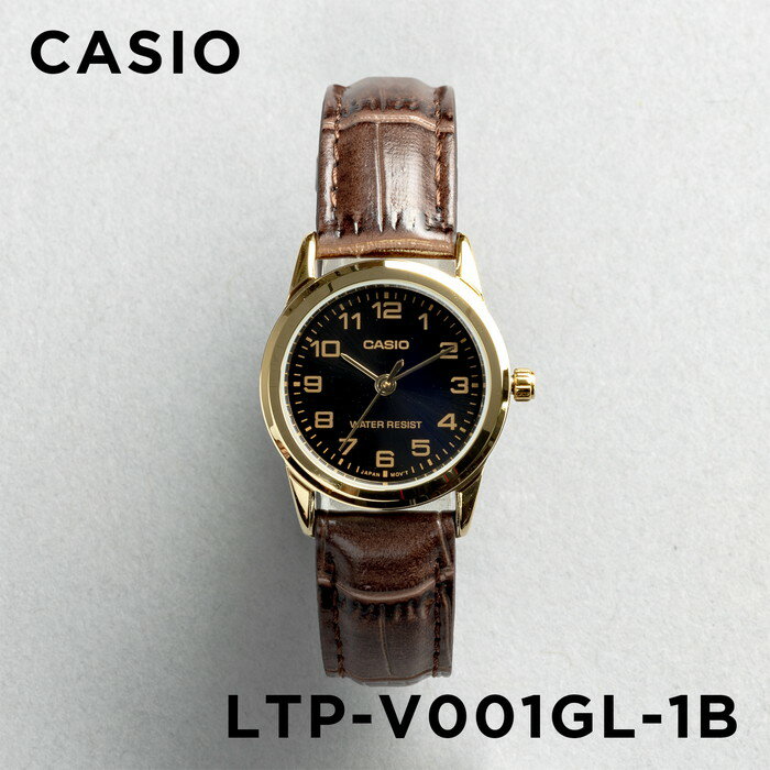 【10年保証】【日本未発売】CASIO STANDARD カシオ スタンダード LTP-V001GL-1B 腕時計 時計 ブランド レディース キッズ 子供 女の子 チープカシオ チプカシ アナログ ゴールド 金 ブラック 黒 レザー 革ベルト 海外モデル ギフト プレゼント