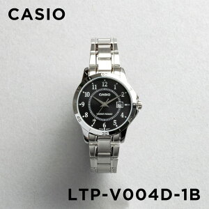 【10年保証】【日本未発売】CASIO STANDARD カシオ スタンダード LTP-V004D-1B 腕時計 時計 ブランド レディース キッズ 子供 女の子 チープカシオ チプカシ アナログ 日付 シルバー ブラック 黒 海外モデル メタル ギフト プレゼント