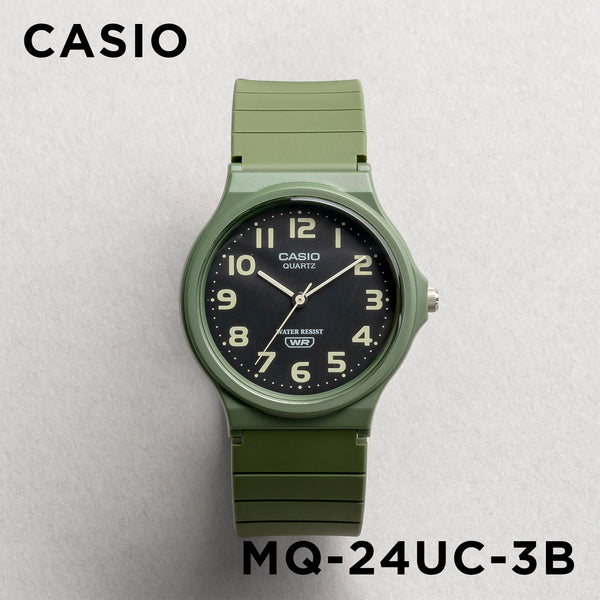 カシオ スタンダード  腕時計 レディース（就活向き） 【10年保証】CASIO STANDARD カシオ スタンダード MQ-24UC-3B 腕時計 時計 ブランド メンズ レディース キッズ 子供 男の子 女の子 チープカシオ チプカシ アナログ カーキ ブラック 黒 ギフト プレゼント