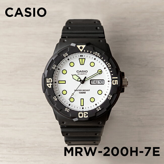 【10年保証】CASIO カシオ スポーツ メンズ MRW-200H-7E 腕時計 キッズ 子供 男の子 チープカシオ チプカシ アナログ 日付 防水 ブラック 黒 ホワイト 白格安通販　バレンタイン　人気　ランキング