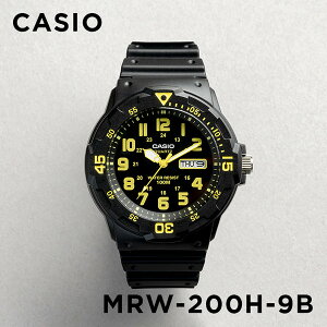 【10年保証】【日本未発売】CASIO カシオ スポーツ メンズ MRW-200H-9B 腕時計 キッズ 子供 男の子 チープカシオ チプカシ アナログ 日付 防水 ブラック 黒 イエロー 黄色 海外モデル