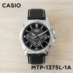 腕時計 メンズ(中学生・高校生) 【10年保証】【日本未発売】CASIO STANDARD カシオ スタンダード MTP-1375L-1A 腕時計 時計 ブランド メンズ キッズ 子供 男の子 チープカシオ チプカシ アナログ 日付 カレンダー シルバー ブラック 黒 レザー 革ベルト 海外モデル ギフト プレゼント