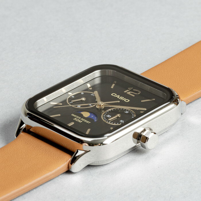 【新品電池交換済】【10年保証】【日本未発売】CASIO STANDARD MENS カシオ スタンダード MTP-M305L 腕時計 時計 ブランド メンズ チープカシオ チプカシ アナログ ムーン 日付 防水 革ベルト 海外モデル ギフト プレゼント