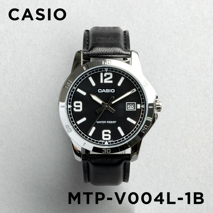 腕時計 メンズ（予算10000円以内） 【10年保証】【日本未発売】CASIO STANDARD カシオ スタンダード MTP-V004L-1B 腕時計 時計 ブランド メンズ レディース キッズ 子供 男の子 女の子 チープカシオ チプカシ アナログ 日付 カレンダー シルバー レザー 革ベルト 海外モデル ギフト プレゼント