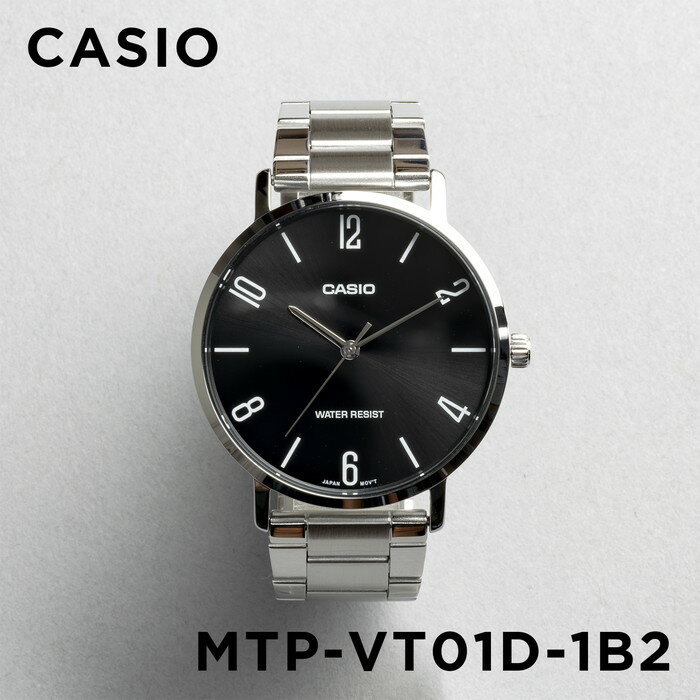 カシオ スタンダード  腕時計 レディース（就活向き） 【10年保証】【日本未発売】CASIO STANDARD カシオ スタンダード MTP-VT01D-1B2 腕時計 時計 ブランド メンズ レディース キッズ 子供 男の子 女の子 チープカシオ チプカシ アナログ ブラック 黒 シルバー 海外モデル メタル ギフト プレゼント